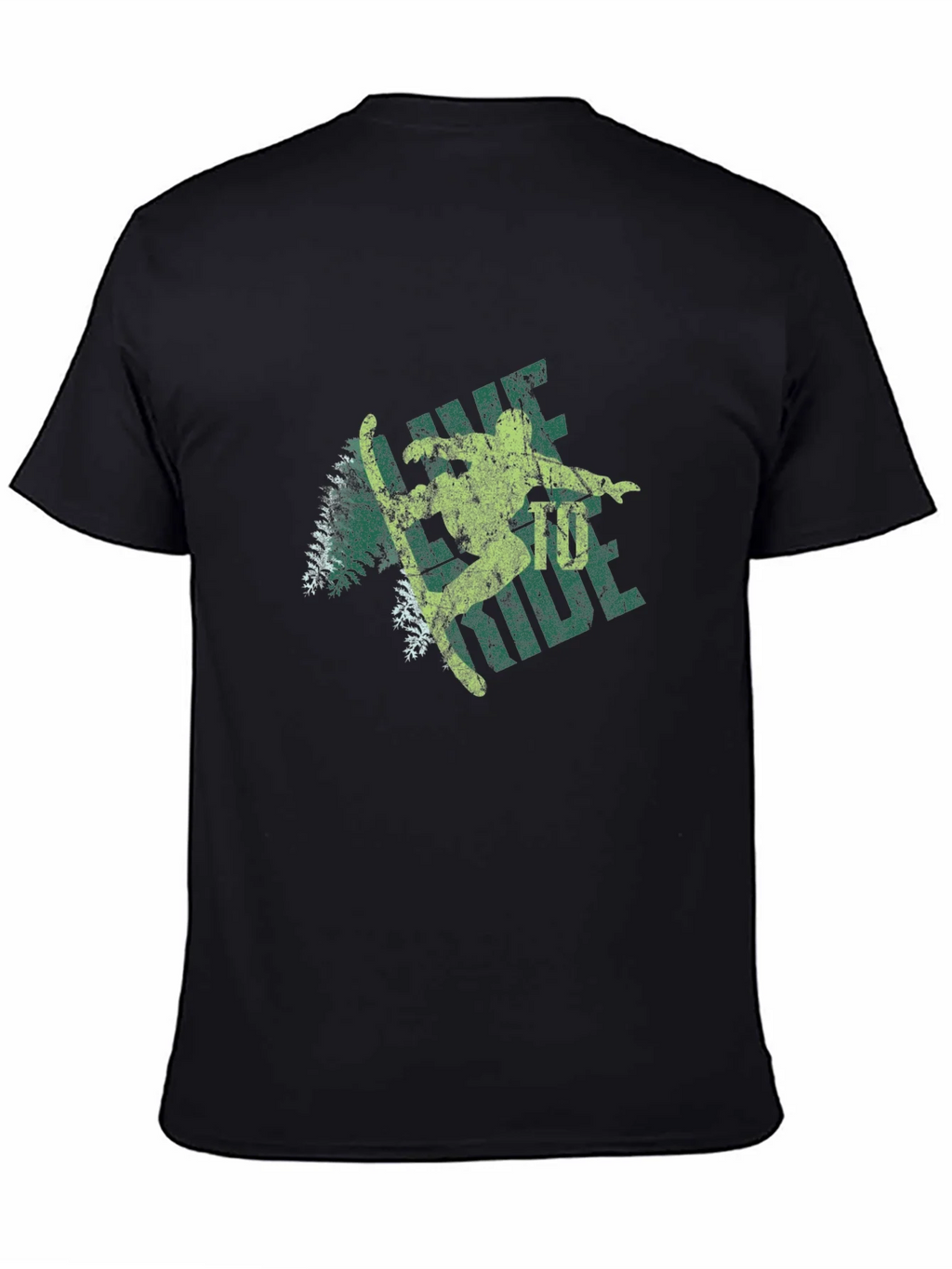 Retro Skier Graphic Tee - Black Cotton Blend product image 4