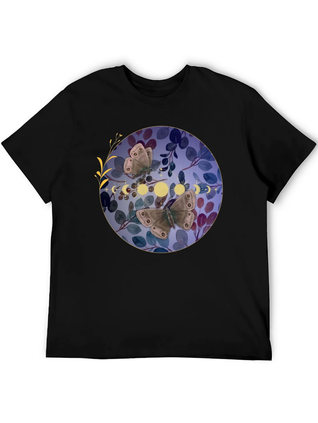 Butterfly & Moon Phase Graphic T-Shirt product image 2