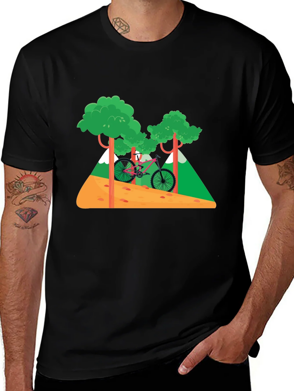 Mountain Bike Graphic T-Shirt - Nature Adventure Tee product image 1