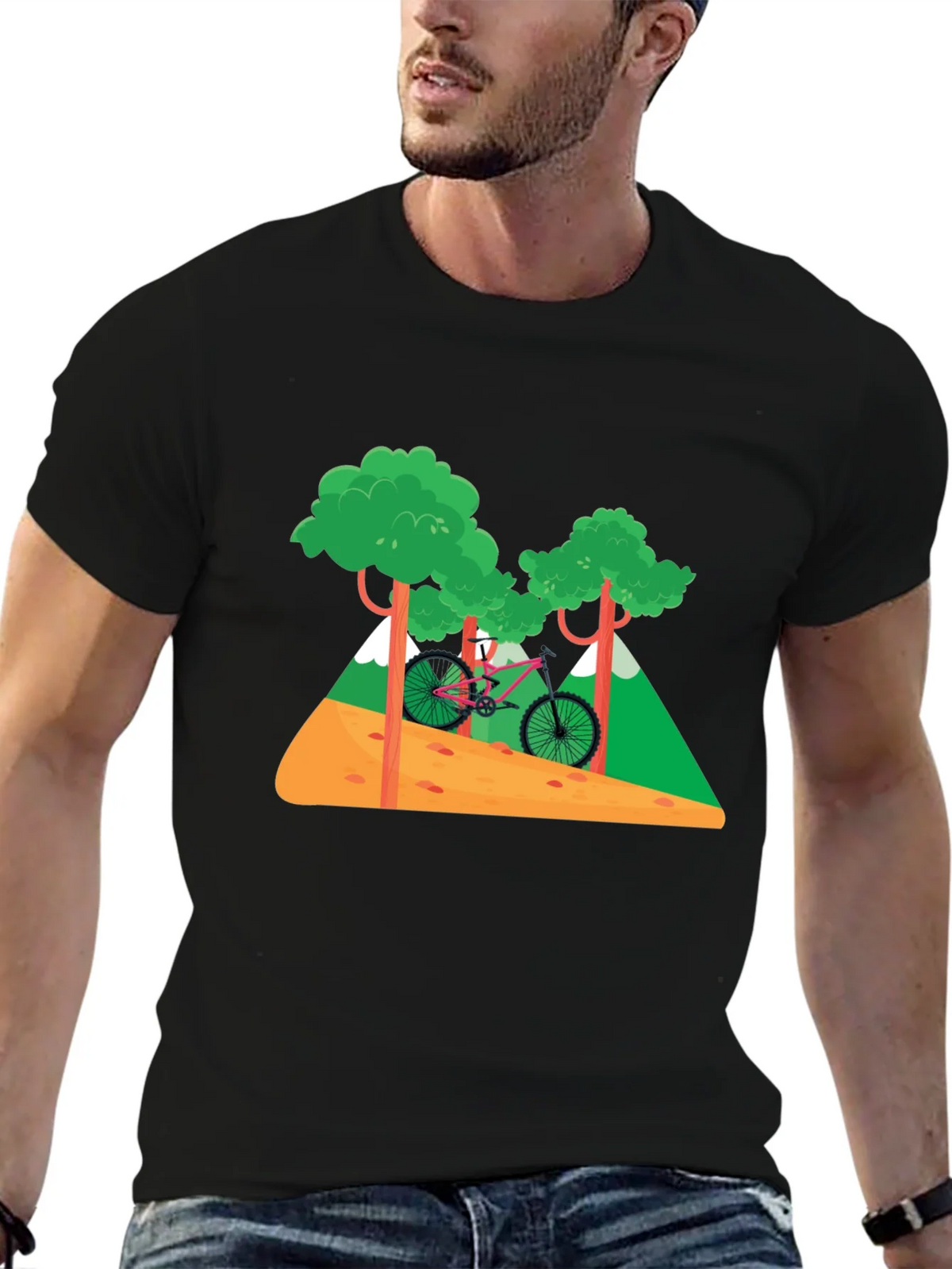 Mountain Bike Graphic T-Shirt - Nature Adventure Tee product image 6