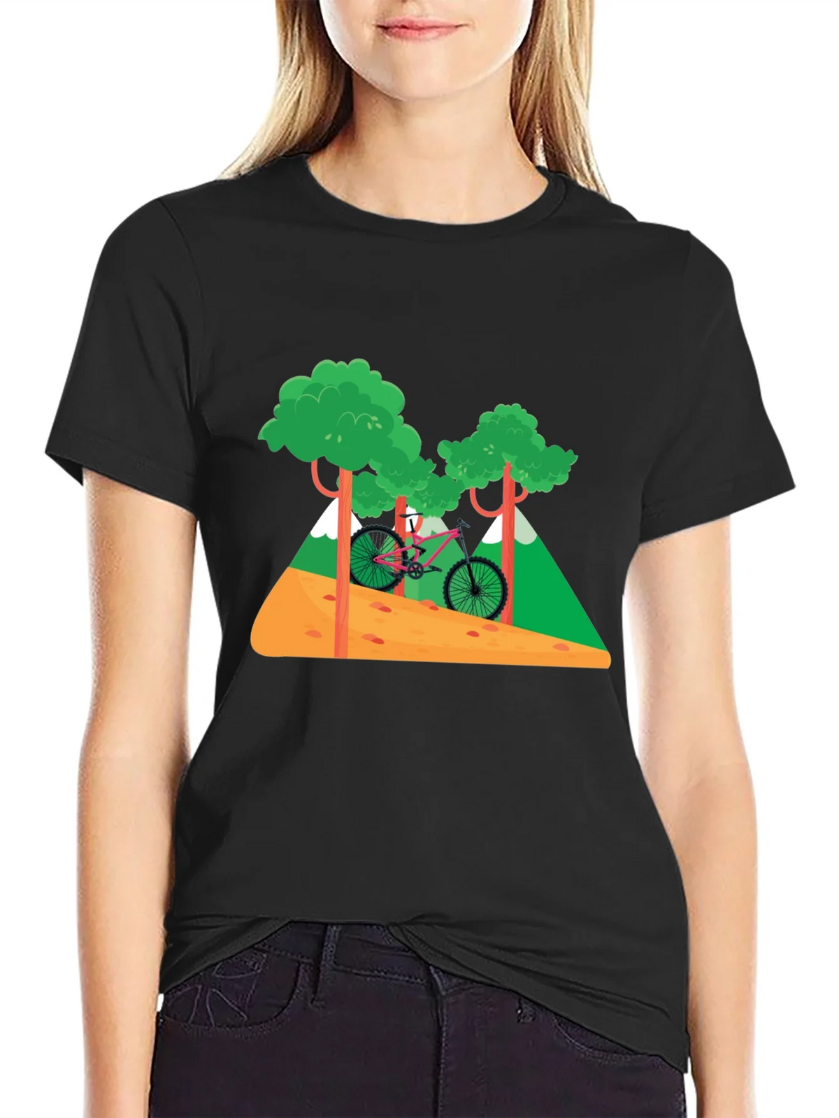 Mountain Bike Graphic T-Shirt - Nature Adventure Tee product image 2