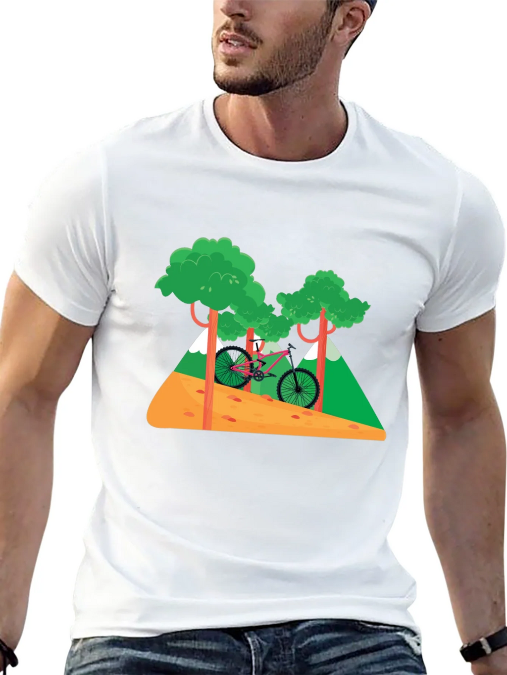 Mountain Bike Graphic T-Shirt - Nature Adventure Tee product image 12