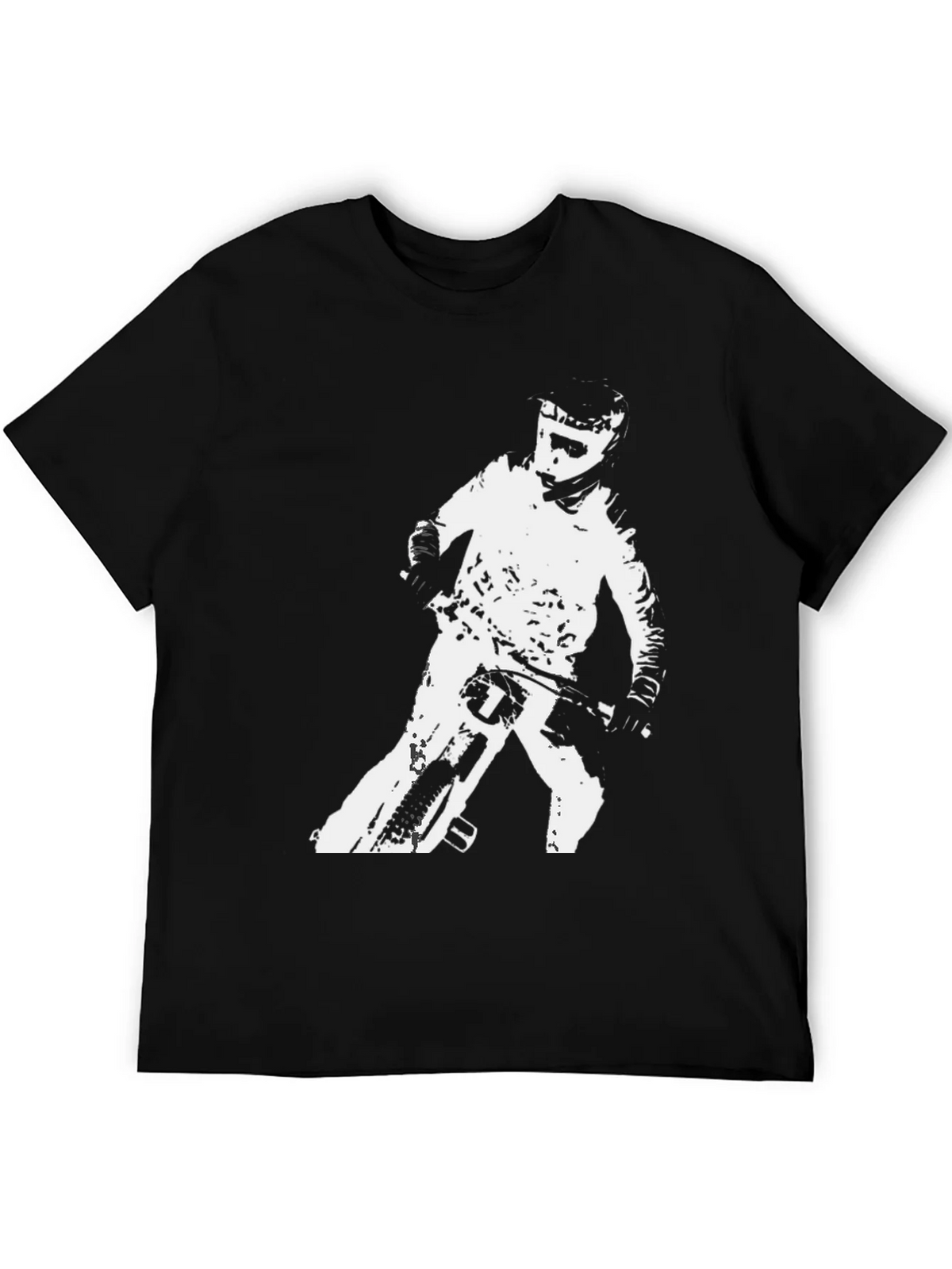 Mountain Bike Rider Graphic Tee - Black Casual T-Shirt product image 5