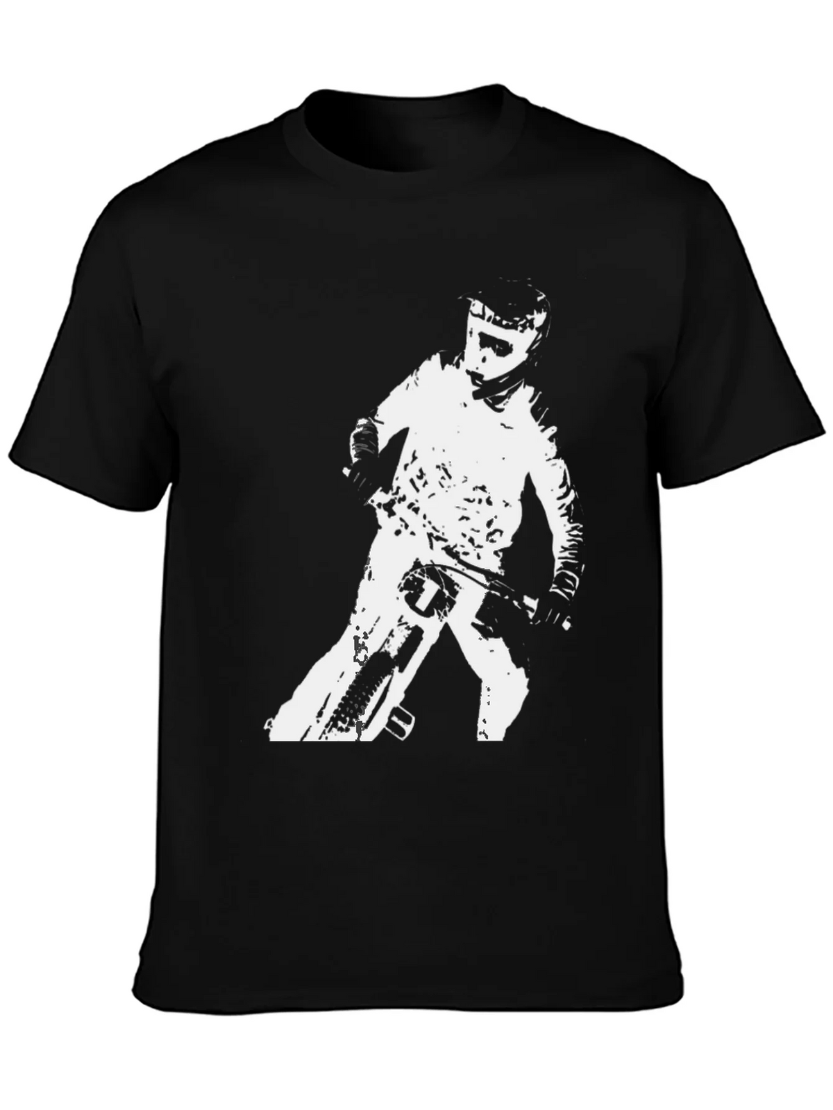 Mountain Bike Rider Graphic Tee - Black Casual T-Shirt product image 3