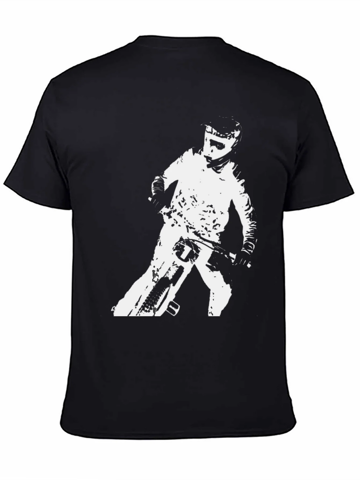 Mountain Bike Rider Graphic Tee - Black Casual T-Shirt product image 4