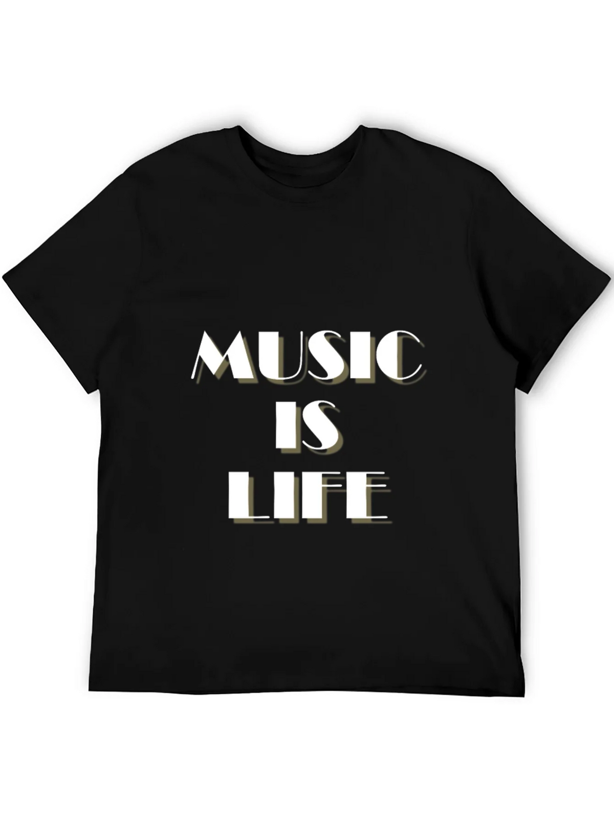 Music is Life Black Graphic Tee product image 5
