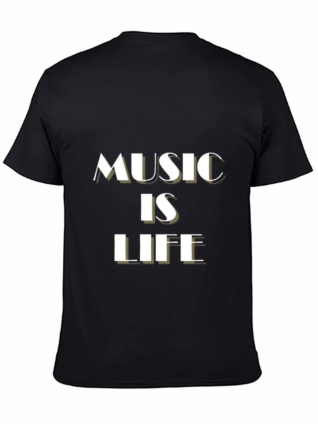 Music is Life Black Graphic Tee product image 4