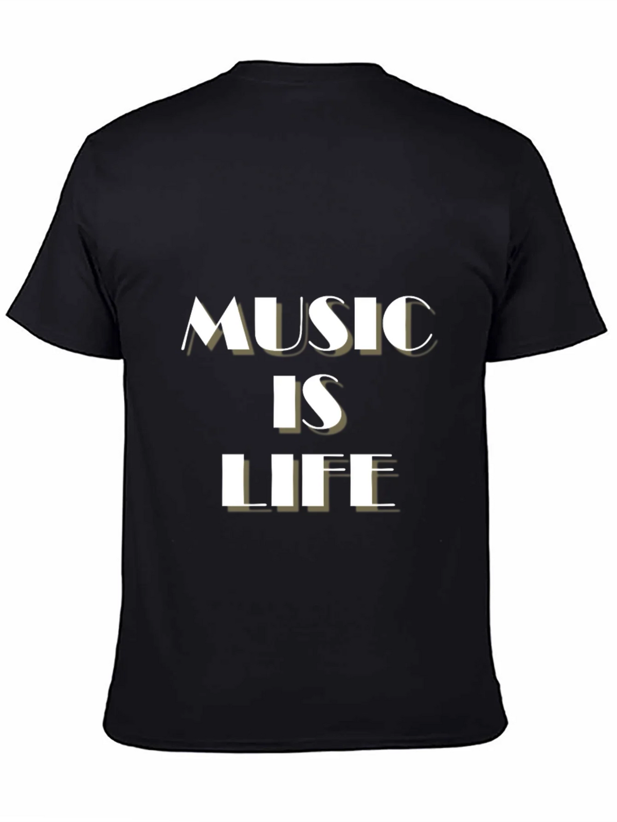 Music is Life Black Graphic Tee product image 4