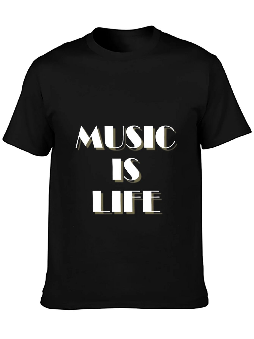 Music is Life Black Graphic Tee product image 3