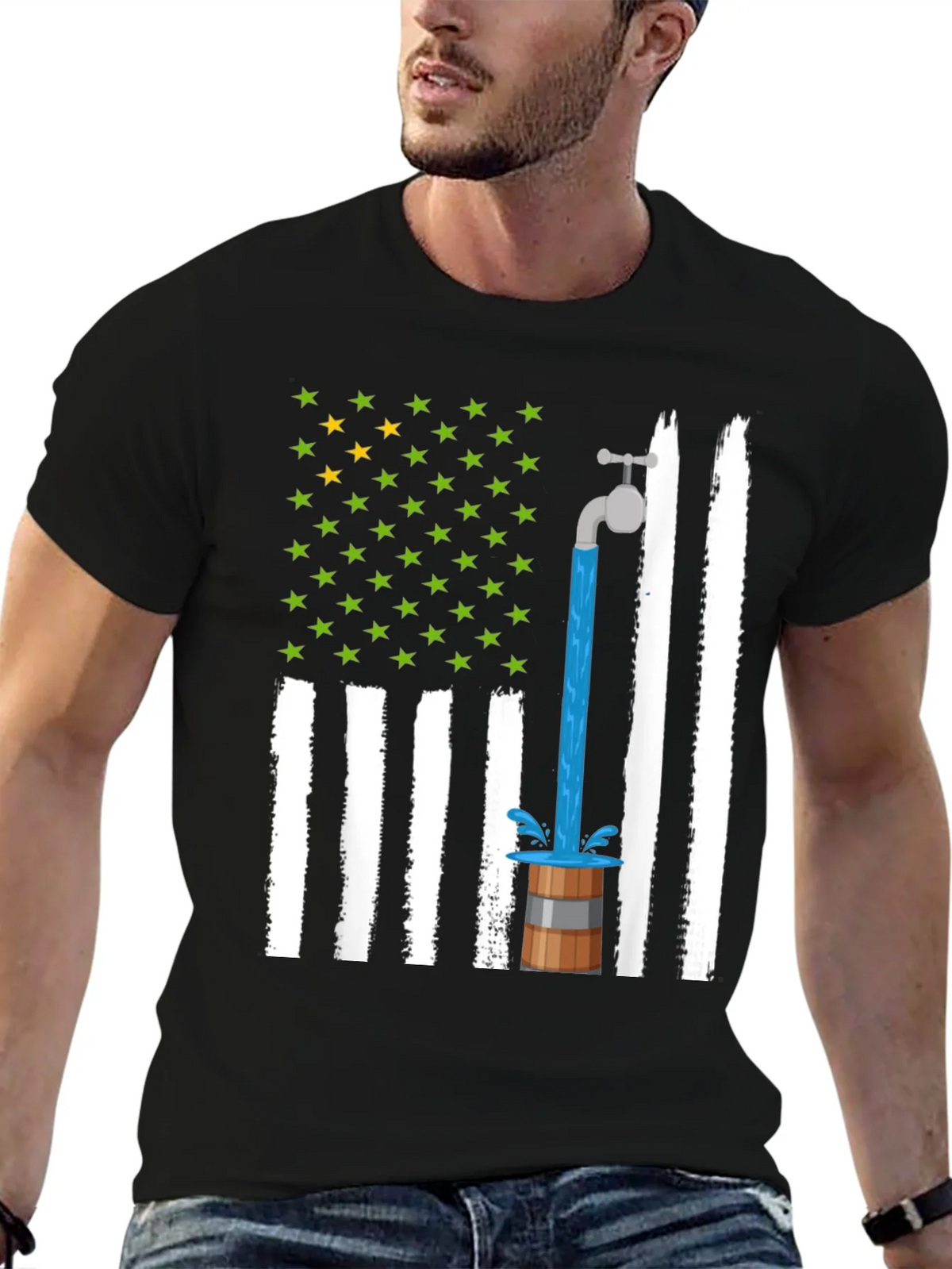 Novelty American Flag Graphic Tee product image 6