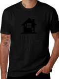 Funny A Clean House is a Wasted Life Black T-Shirt product image 1