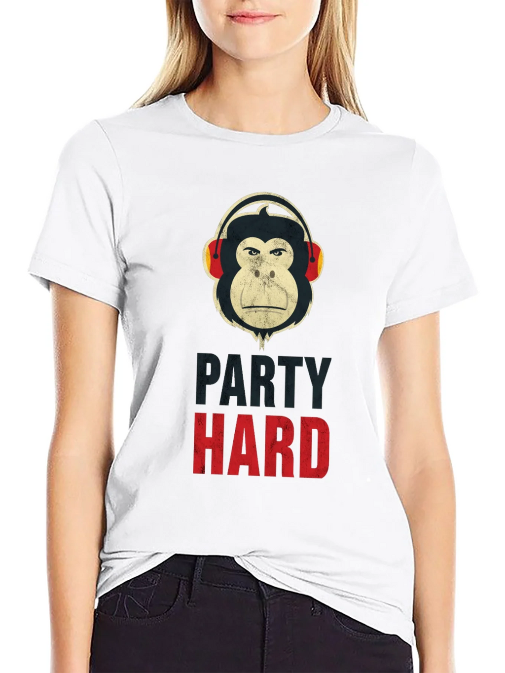 Party Hard Monkey Graphic T-Shirt - Black product image 8