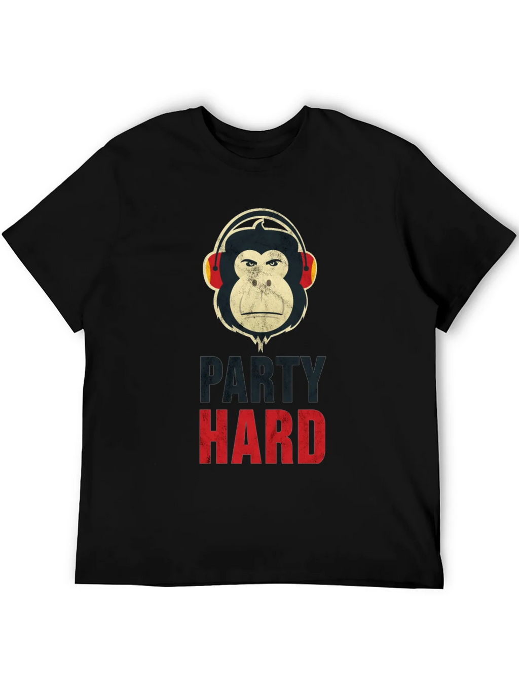 Party Hard Monkey Graphic T-Shirt - Black product image 5