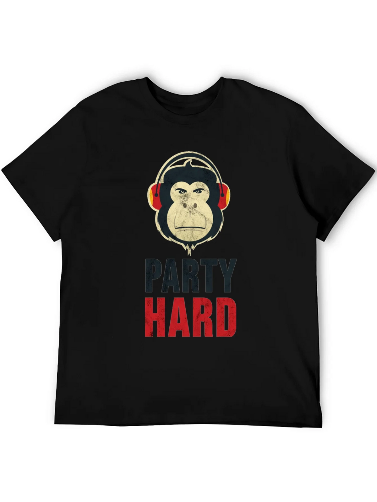 Party Hard Monkey Graphic T-Shirt - Black product image 5