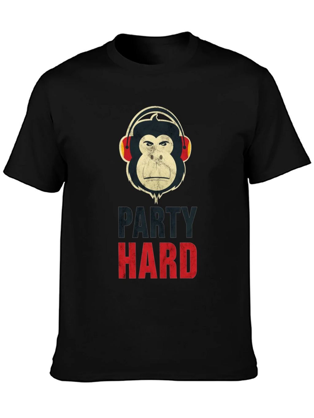 Party Hard Monkey Graphic T-Shirt - Black product image 3