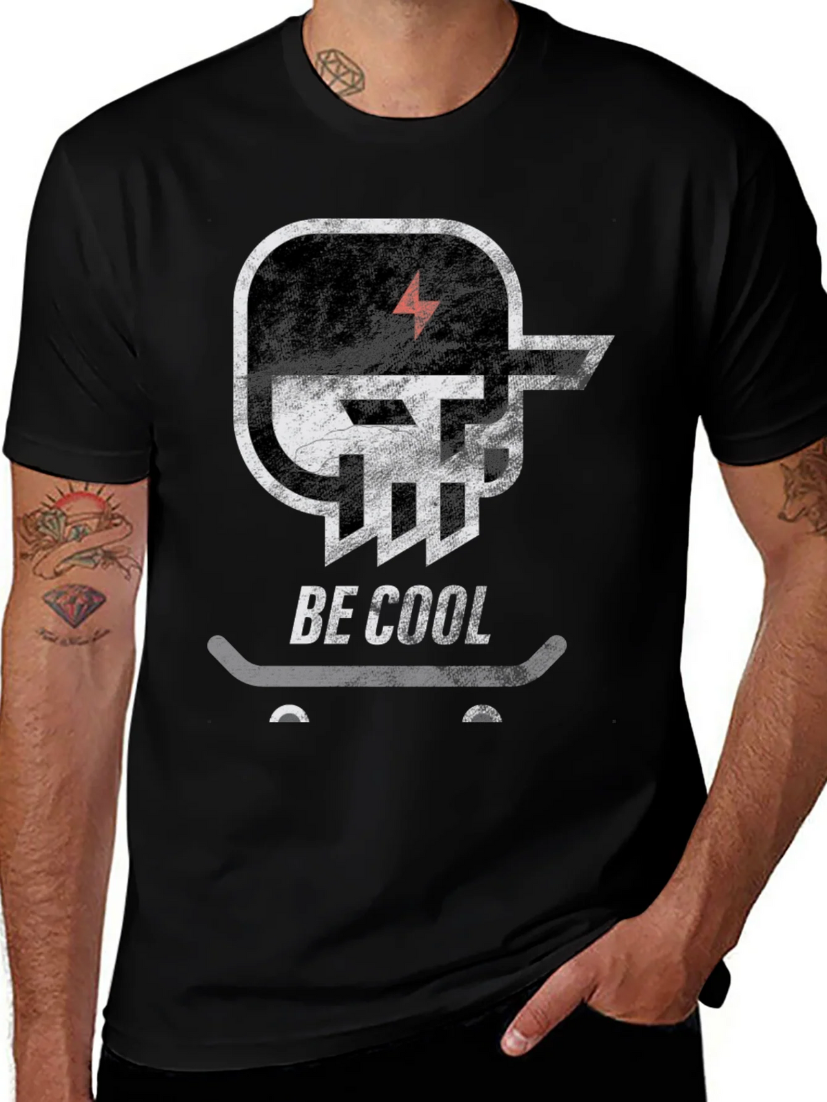 Be Cool Skateboard T-Shirt - Graphic Tee product image 1