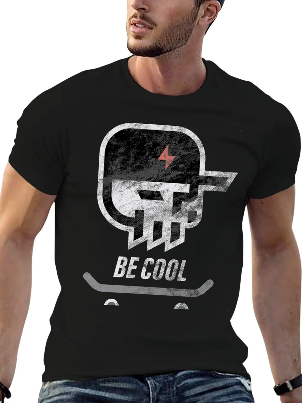 Be Cool Skateboard T-Shirt - Graphic Tee product image 6