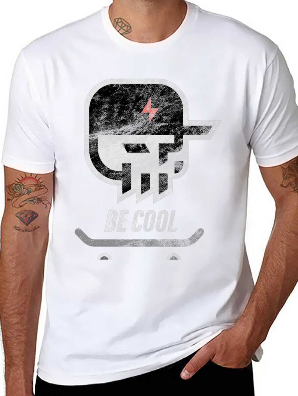 Be Cool Skateboard T-Shirt - Graphic Tee product image 7