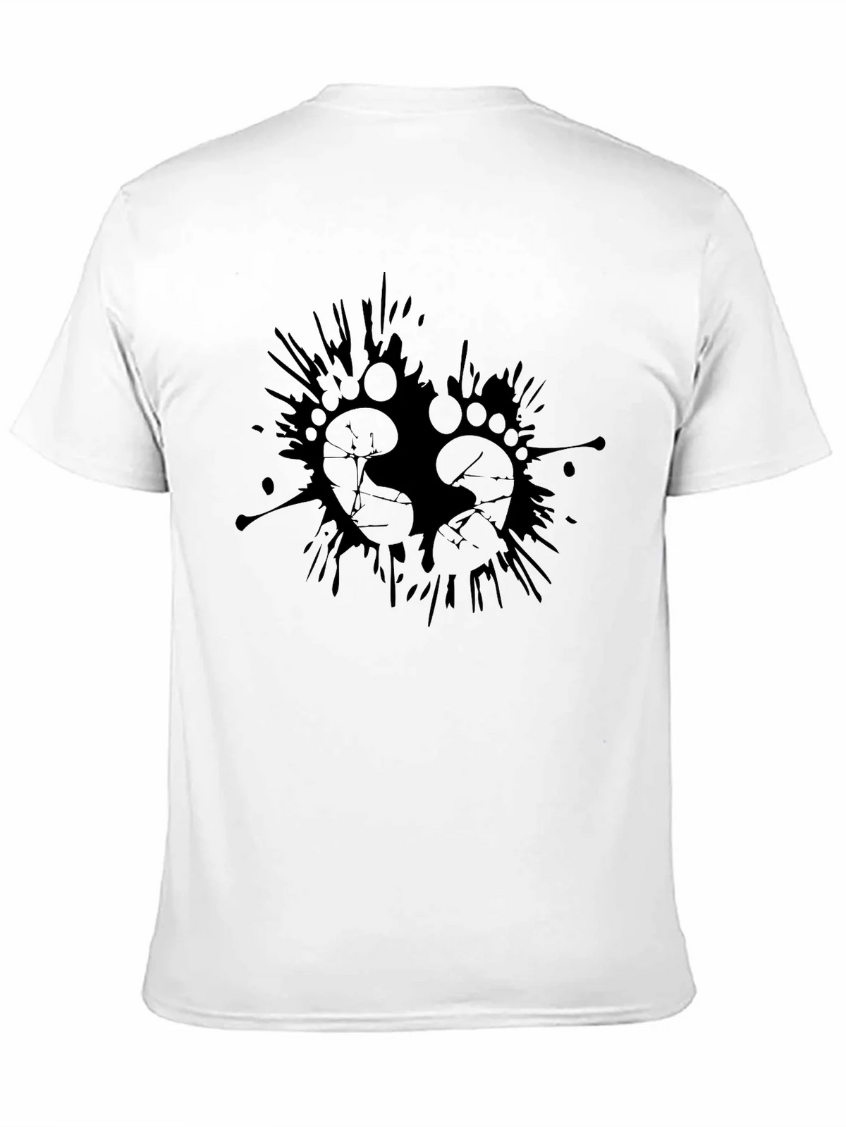Mens Black Graphic Tee - Footprints Splash Design product image 10