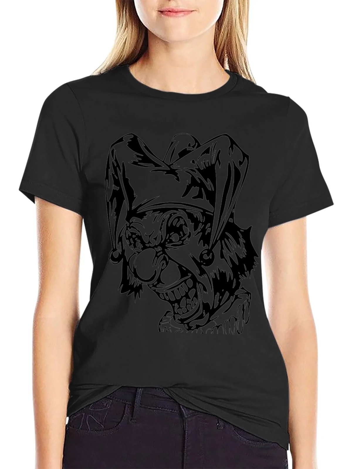 Mens Black Joker Graphic Print Tee product image 2