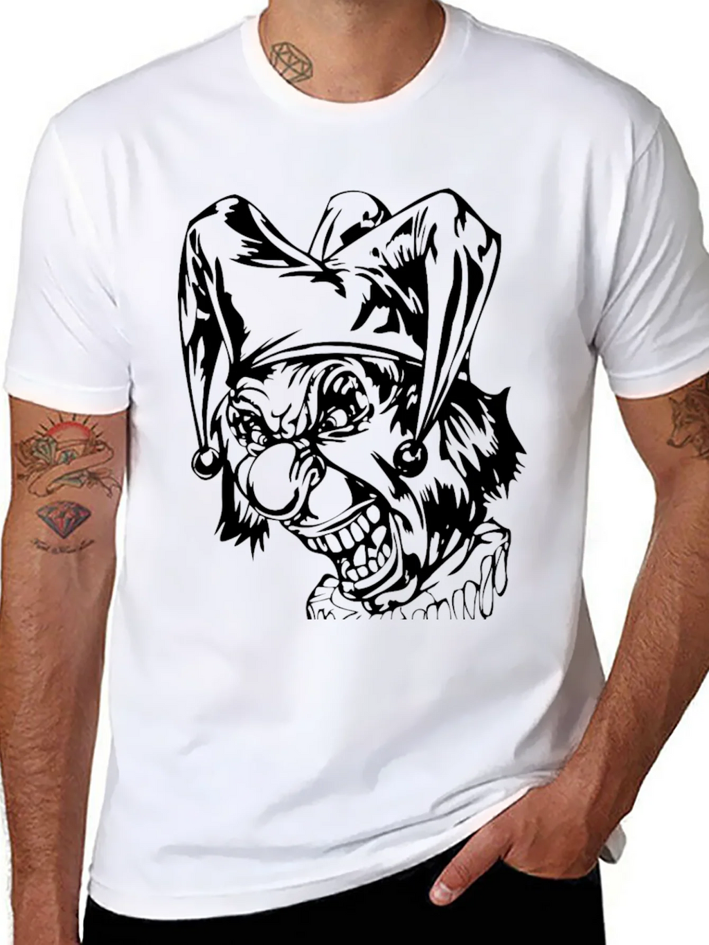 Mens Black Joker Graphic Print Tee product image 7
