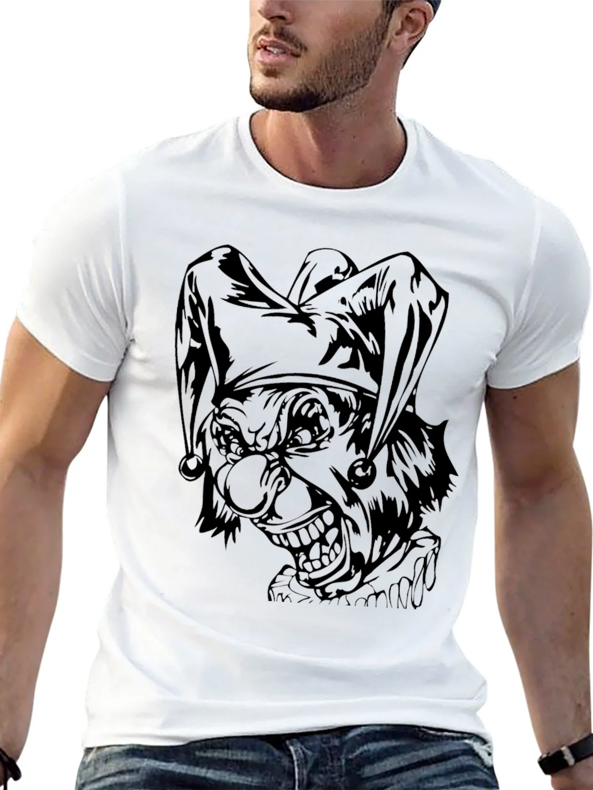 Mens Black Joker Graphic Print Tee product image 12