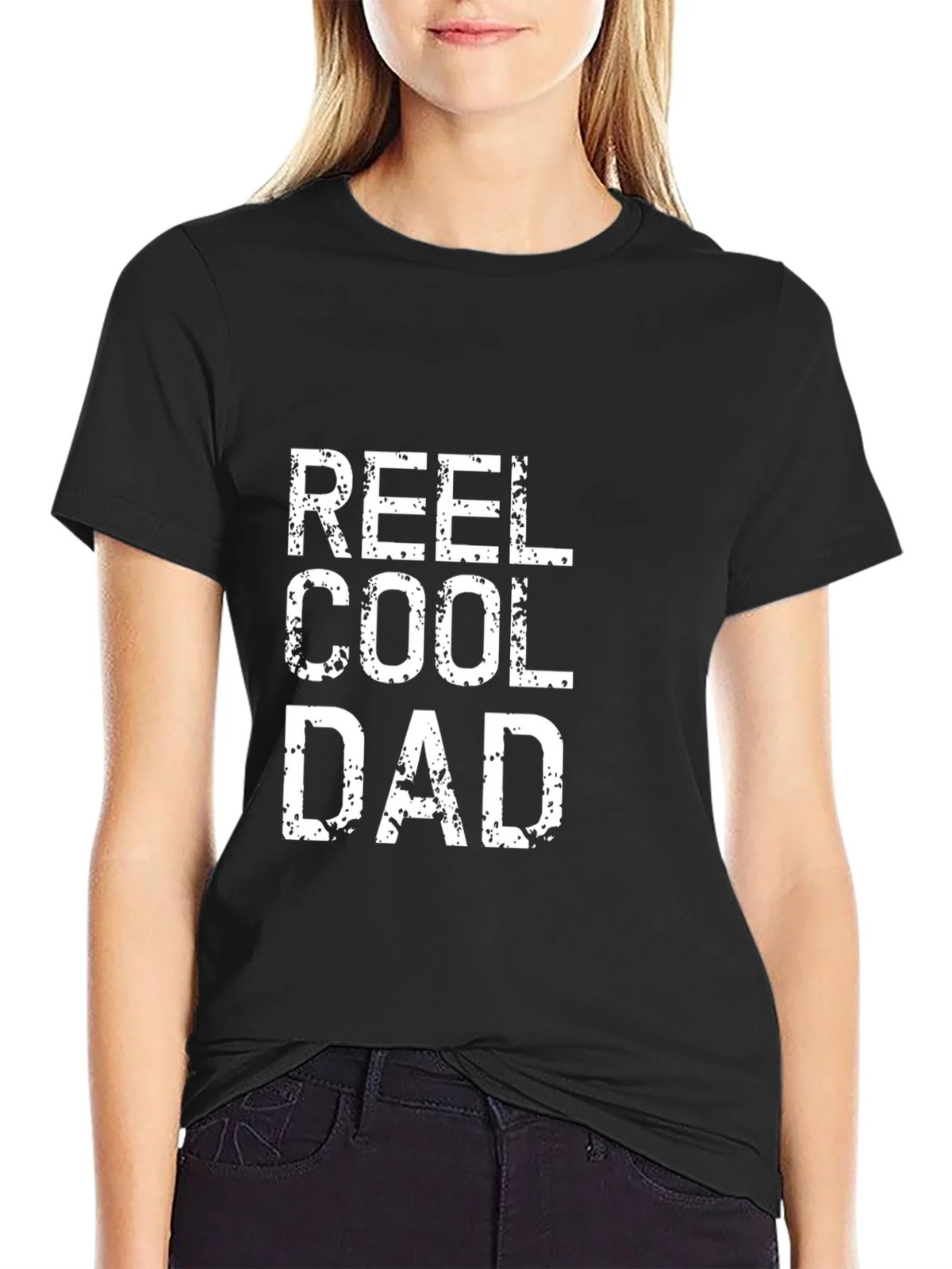 Reel Cool Dad Graphic Tee - Black Cotton T-Shirt product image 2