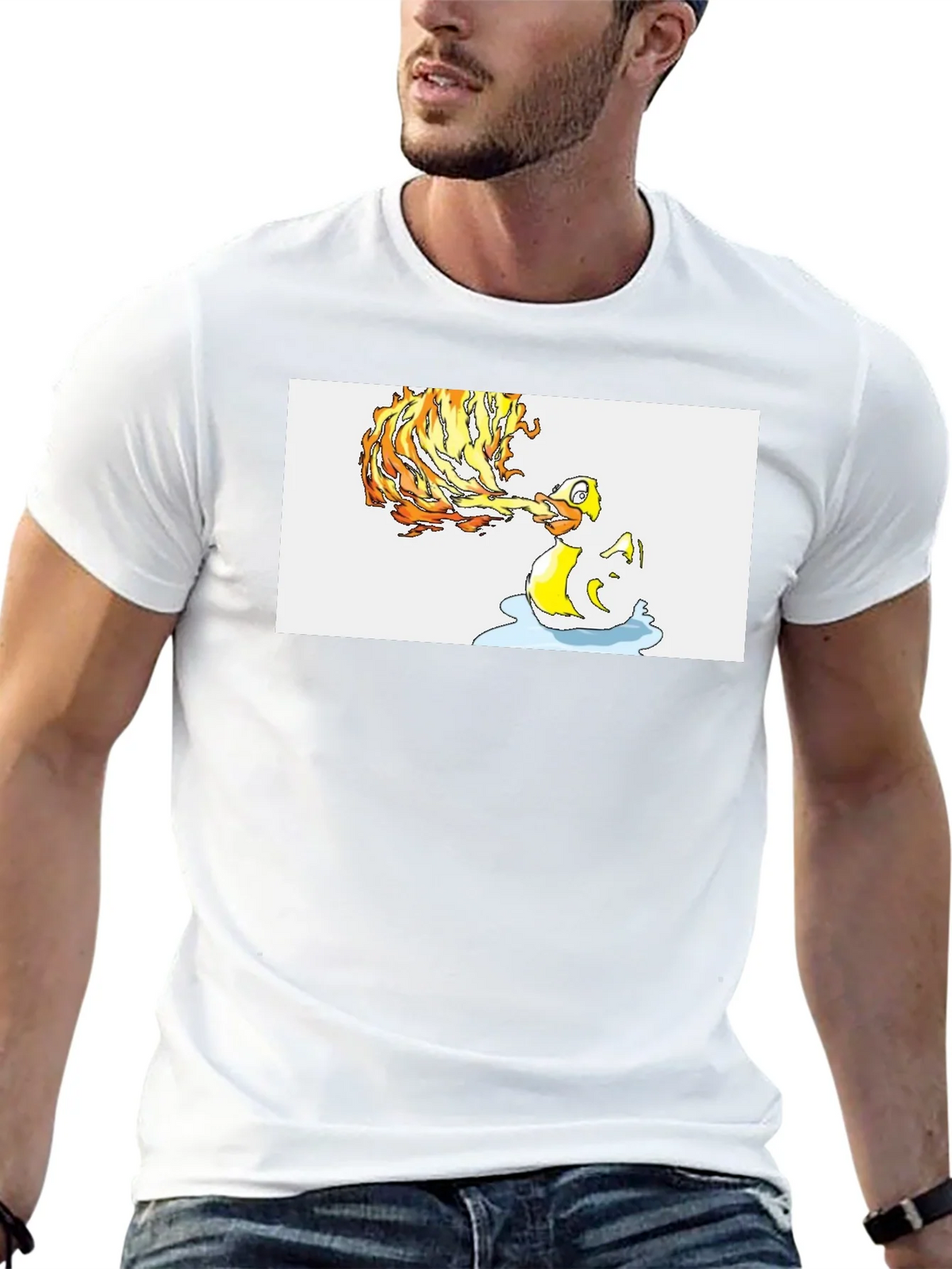 Fiery Duck T-Shirt - Unique Graphic Tee product image 12