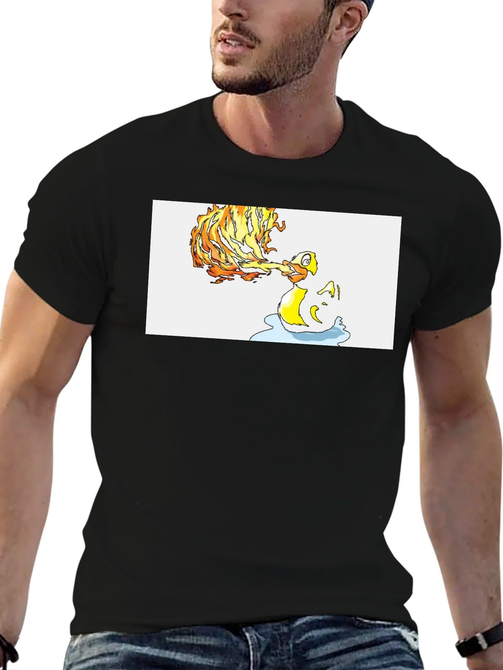 Fiery Duck T-Shirt - Unique Graphic Tee product image 6
