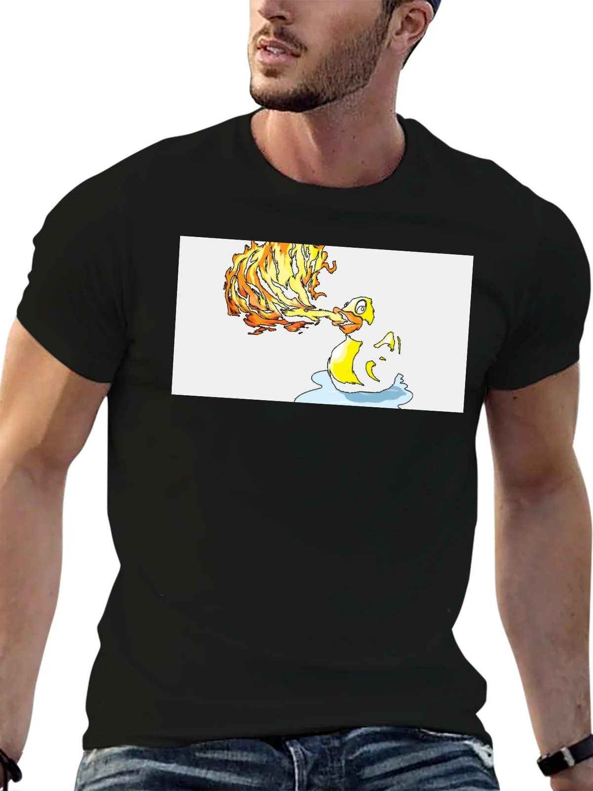 Fiery Duck T-Shirt - Unique Graphic Tee product image 6
