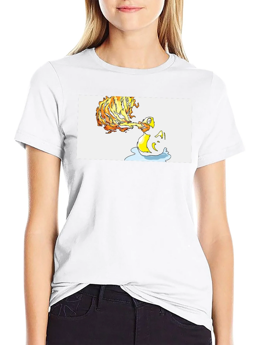 Fiery Duck T-Shirt - Unique Graphic Tee product image 8