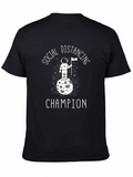 Social Distancing Champion Black T-Shirt product image 1