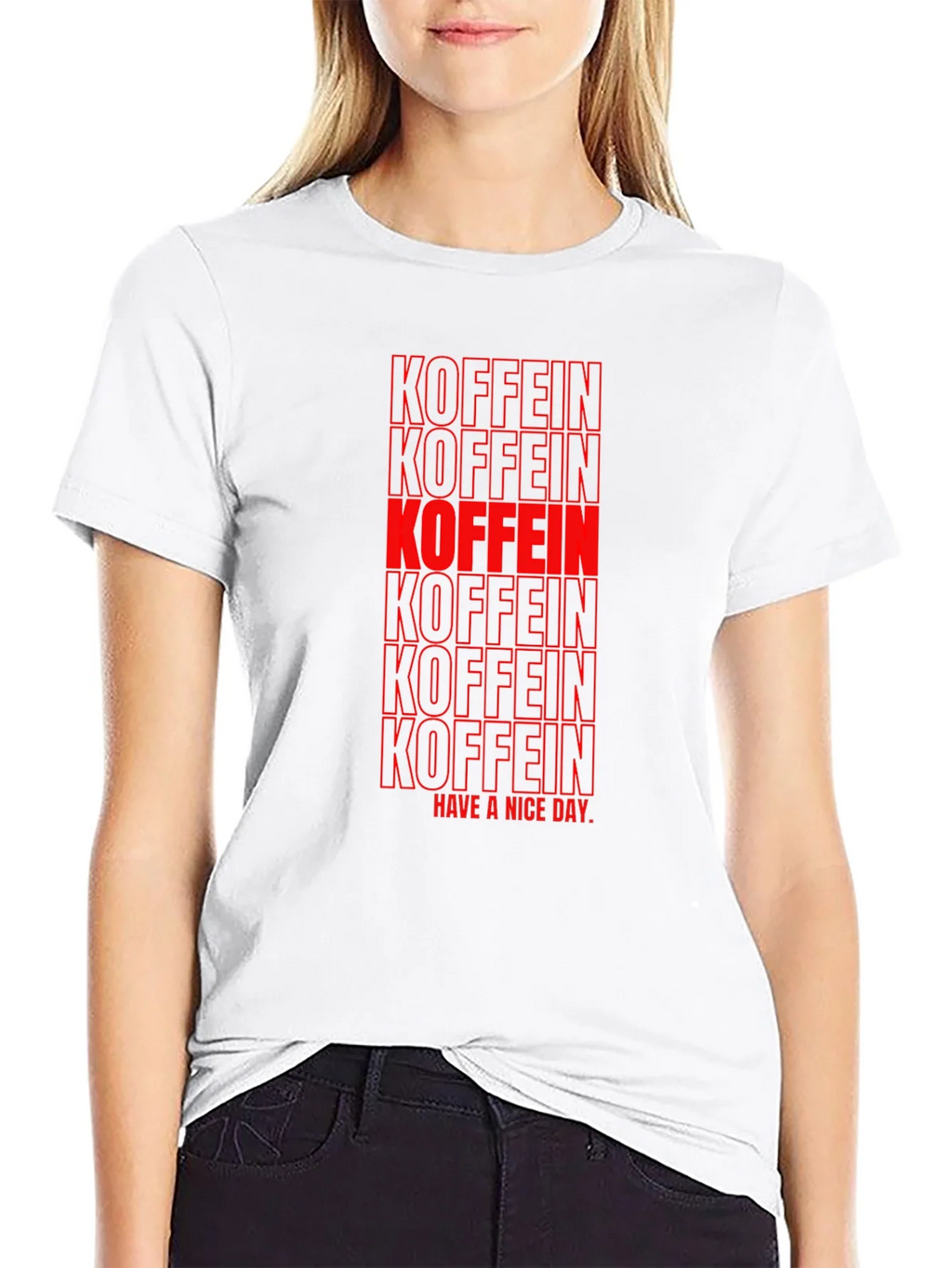 Koffein T-Shirt - Have A Nice Day - Red product image 4