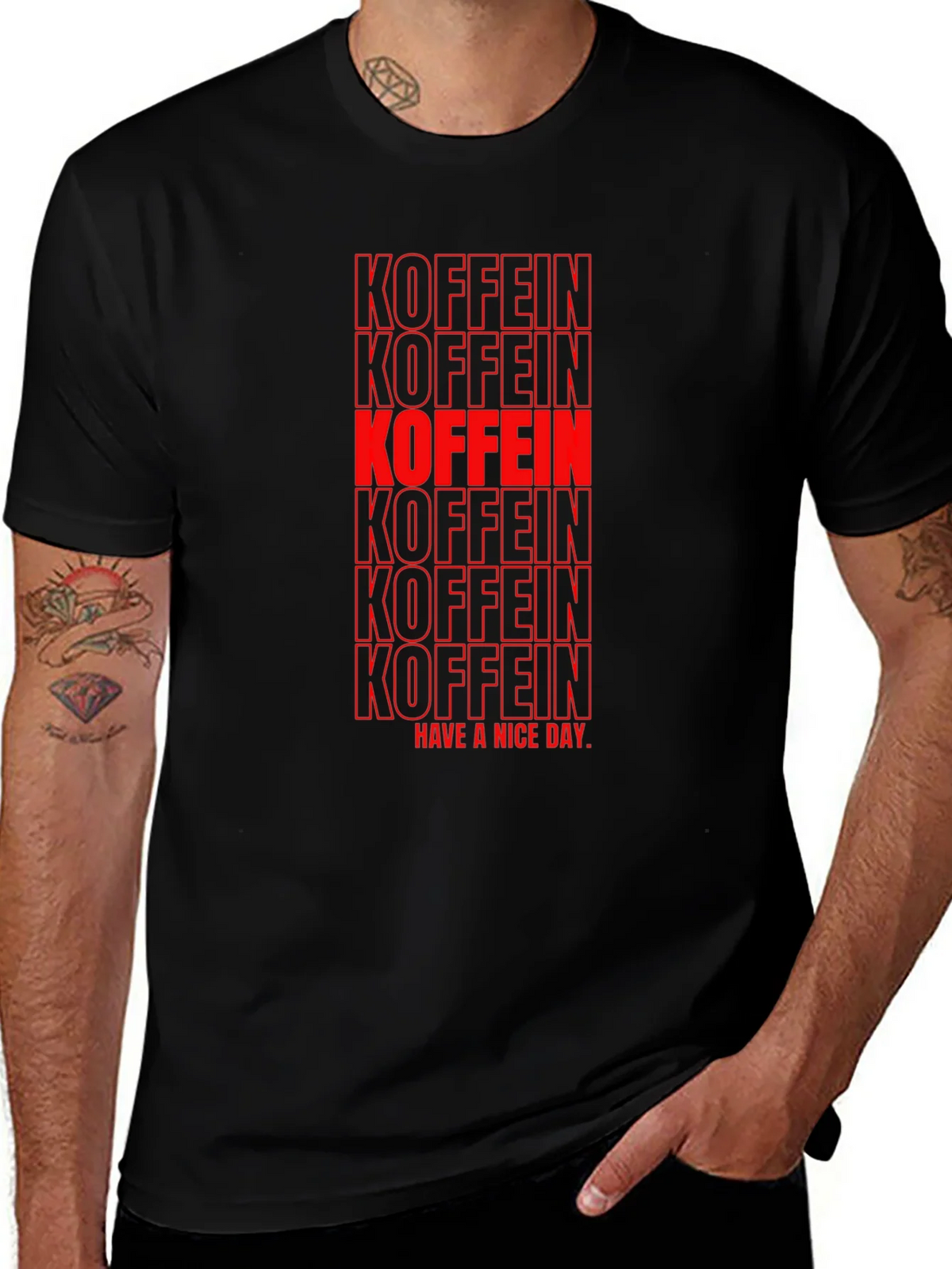 Koffein T-Shirt - Have A Nice Day - Red product image 1