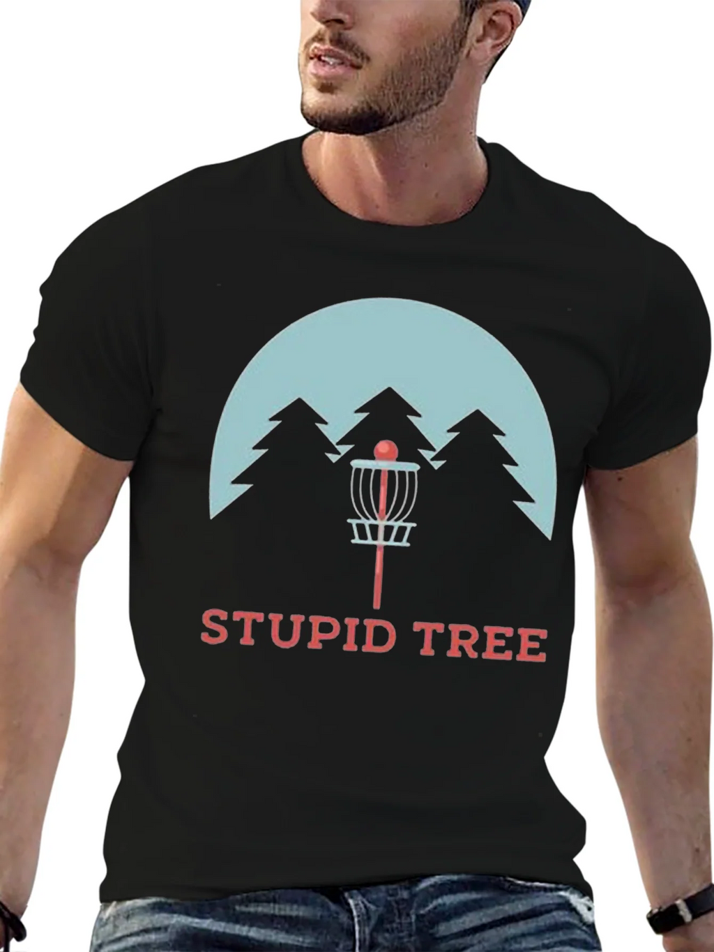 Stupid Tree Disc Golf T-Shirt - Funny Golfing Tee product image 5