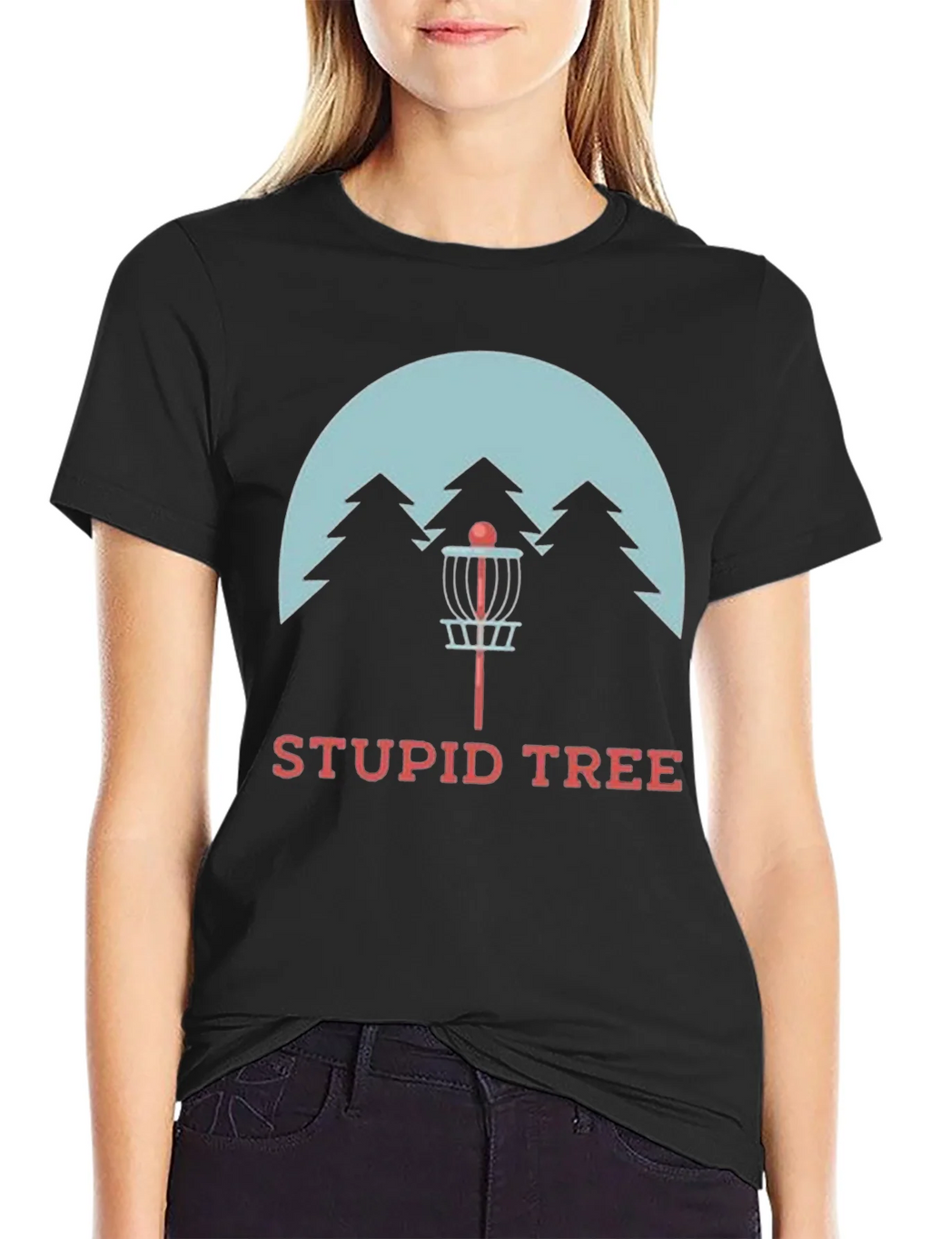 Stupid Tree Disc Golf T-Shirt - Funny Golfing Tee product image 2