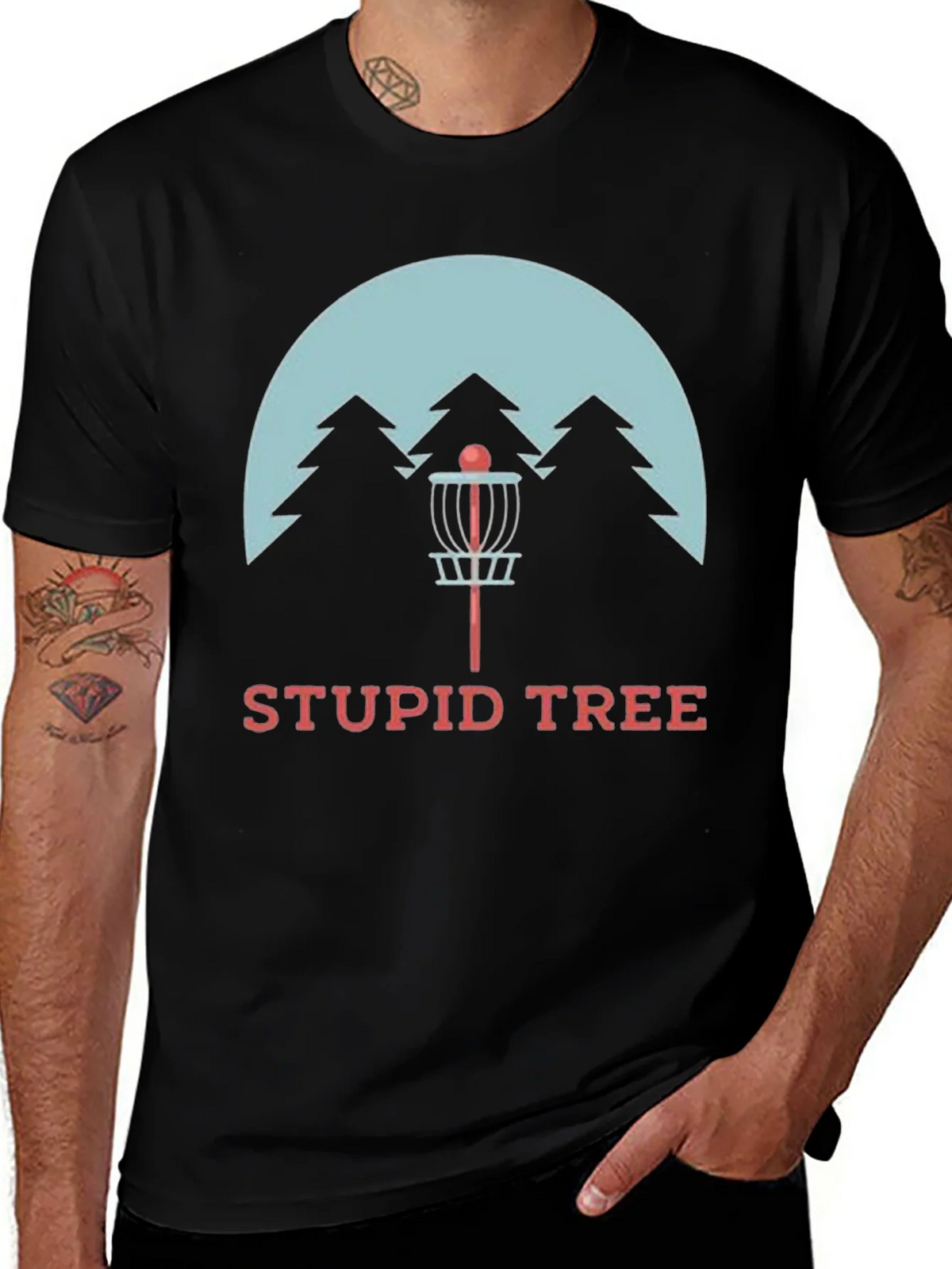 Stupid Tree Disc Golf T-Shirt - Funny Golfing Tee product image 1
