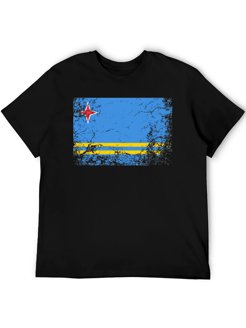 Aruba Flag Distressed T-Shirt - Island Pride Tee product image 1