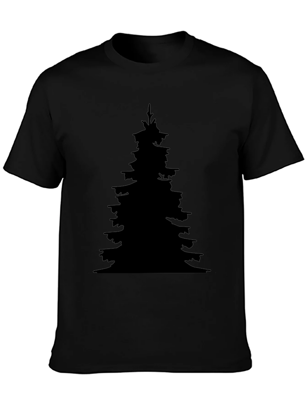 Silhouette Christmas Tree Black T-Shirt product image 1