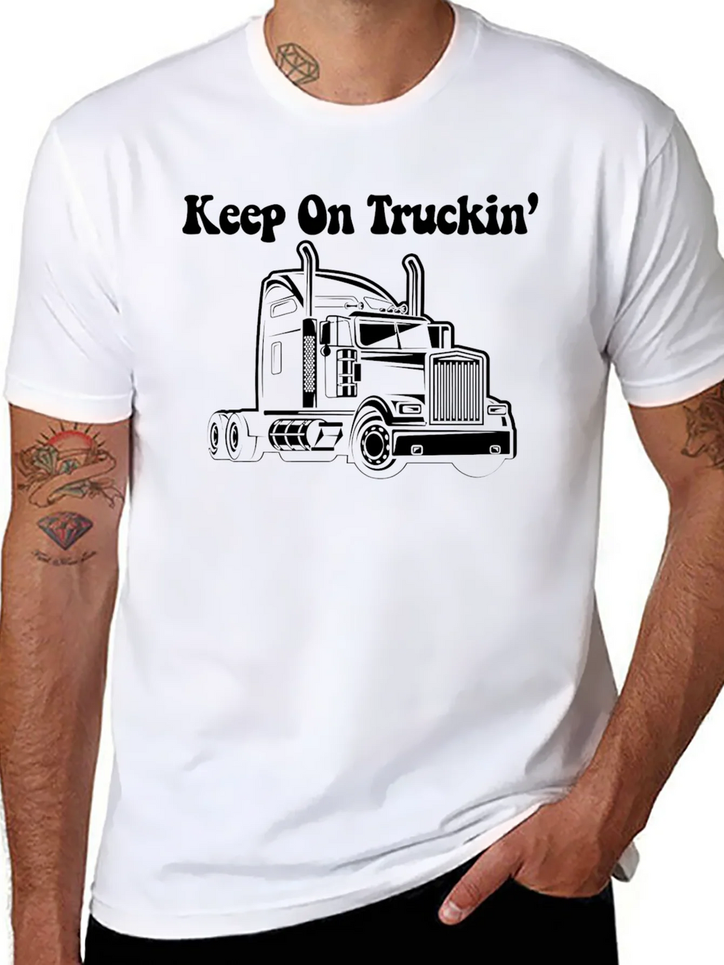 Keep On Truckin T-Shirt - Black product image 7