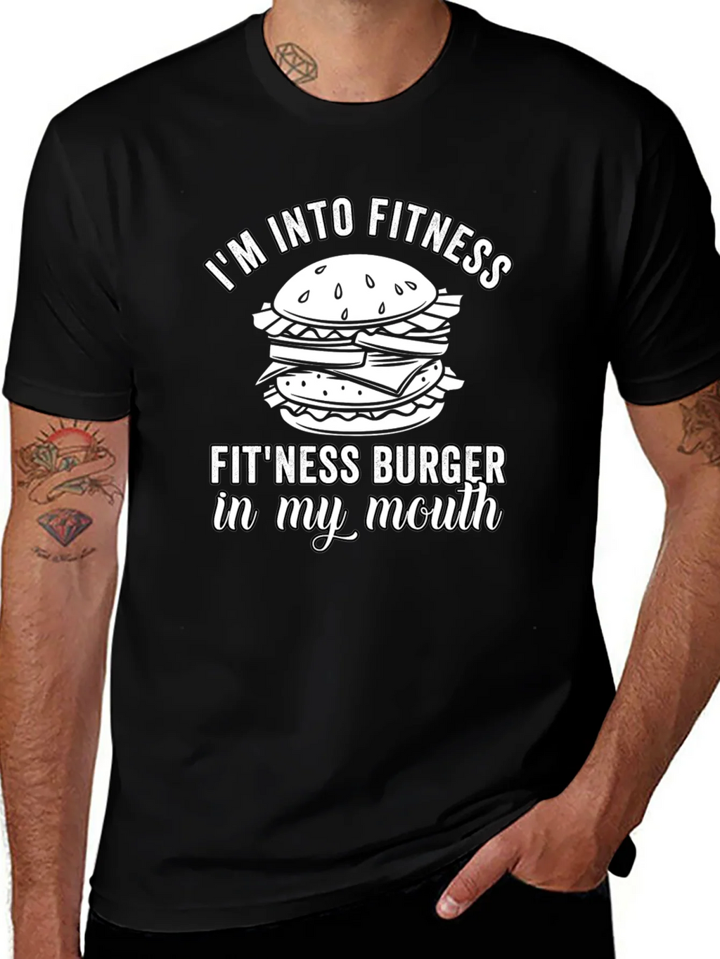 Fitness Burger T-Shirt - Funny Gym Workout Tee product image 1
