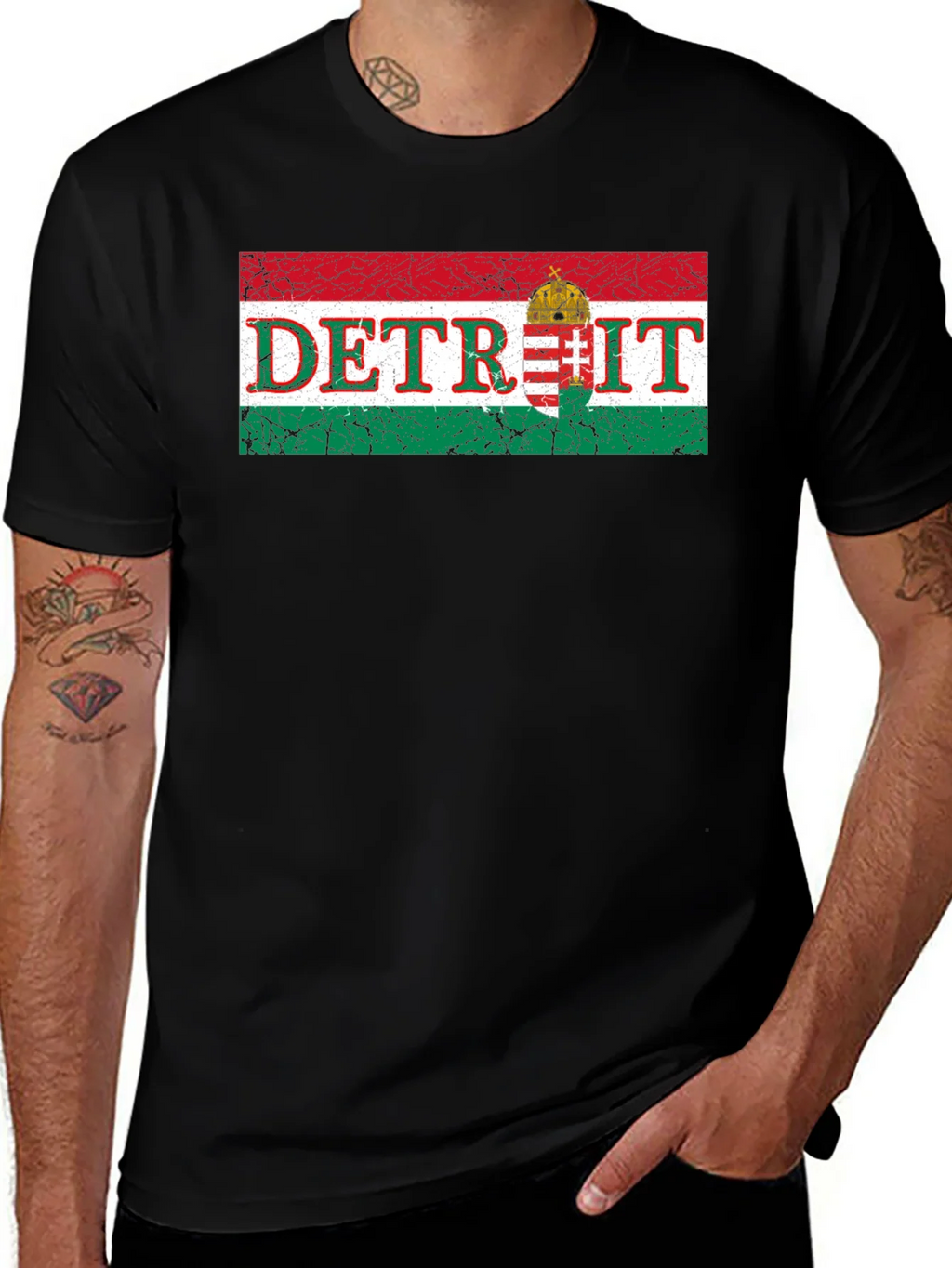 Detroit Hungarian Flag T-Shirt product image 1