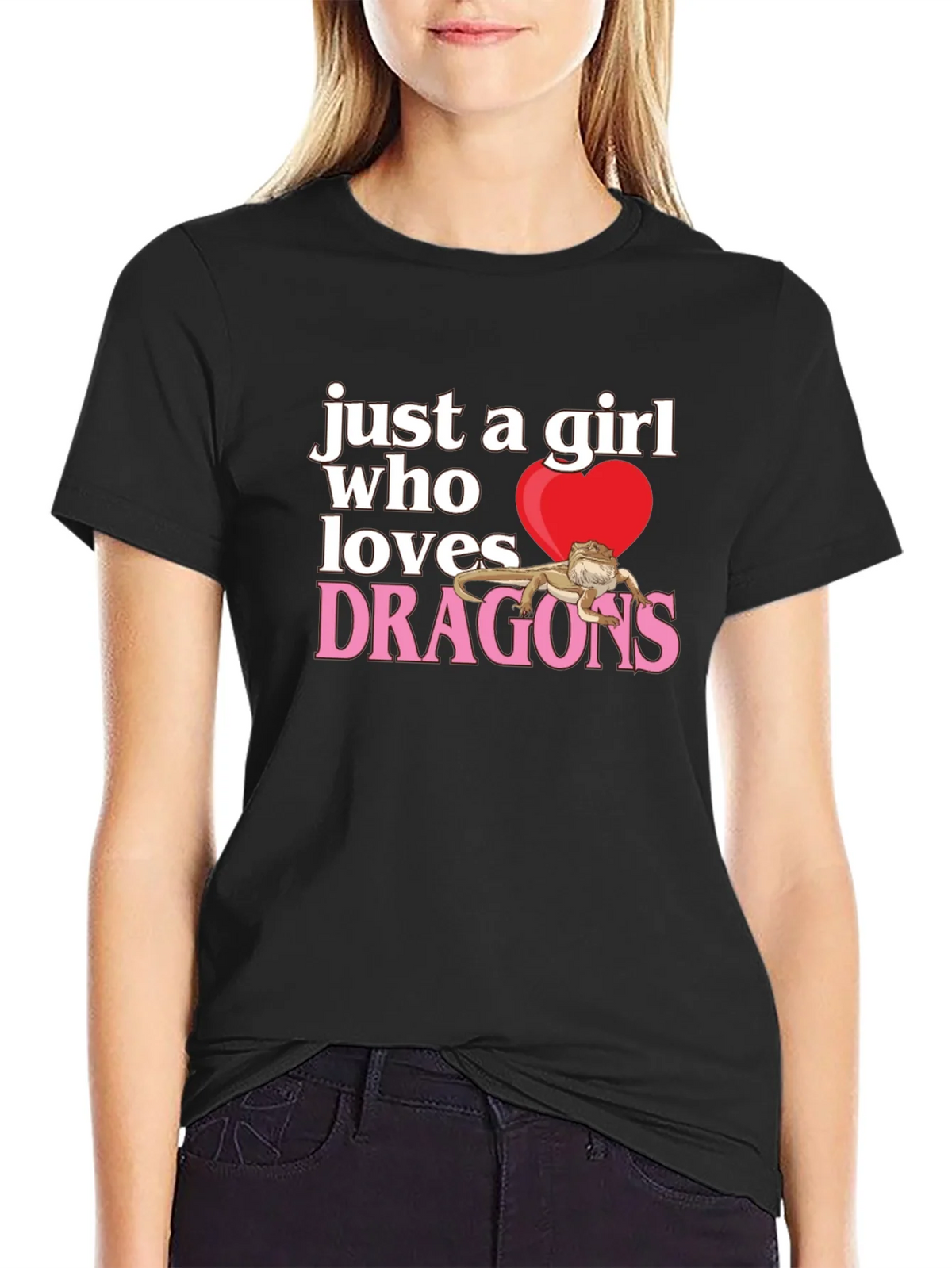 Girl Who Loves Dragons T-Shirt product image 2