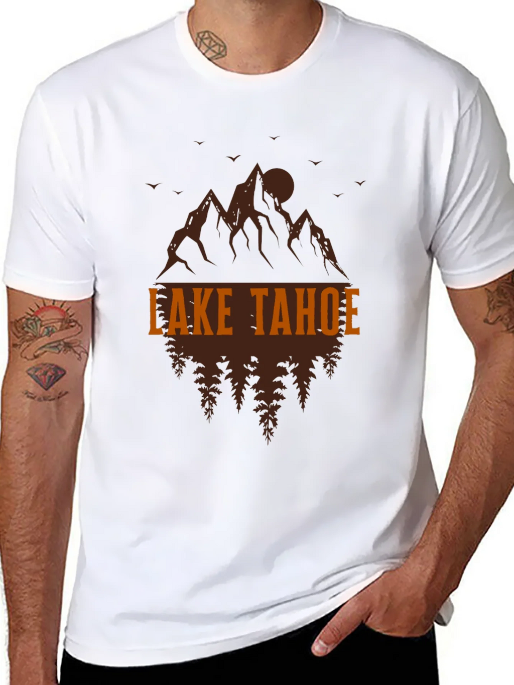 Lake Tahoe Graphic Tee - Mountain & Tree Design product image 7