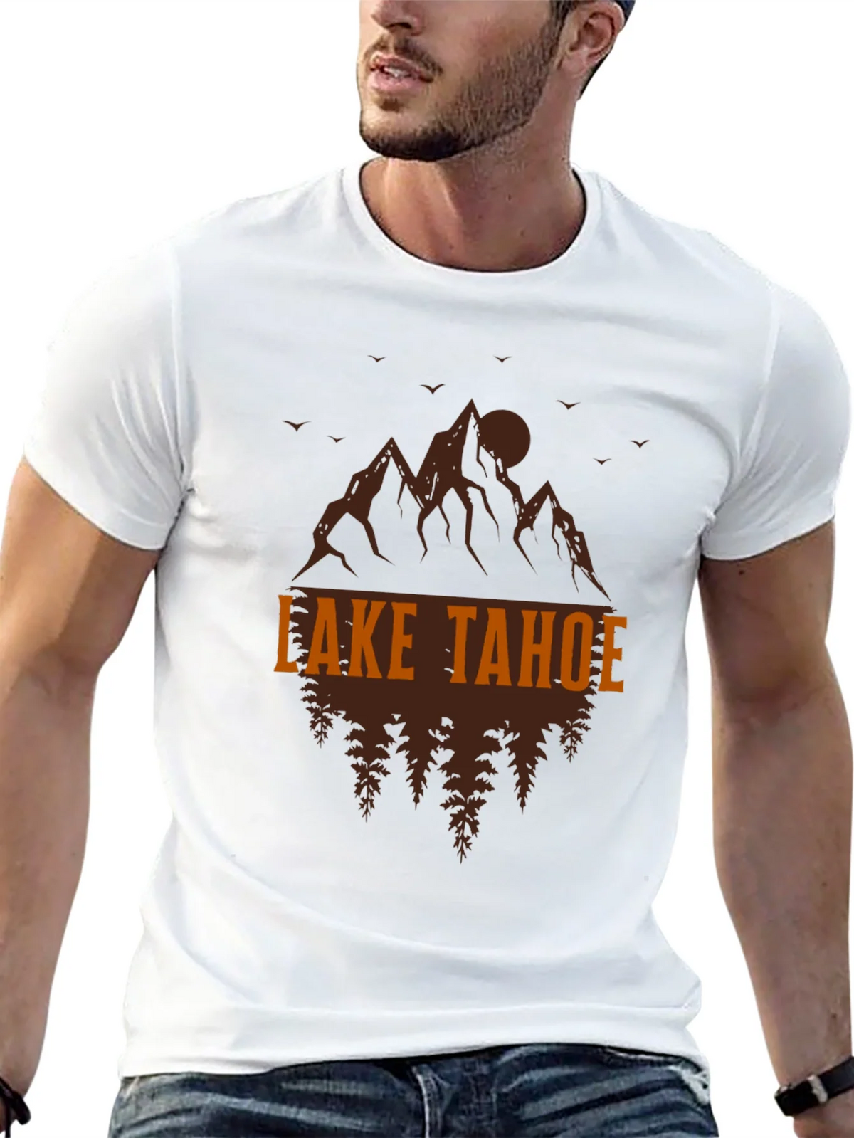 Lake Tahoe Graphic Tee - Mountain & Tree Design product image 12