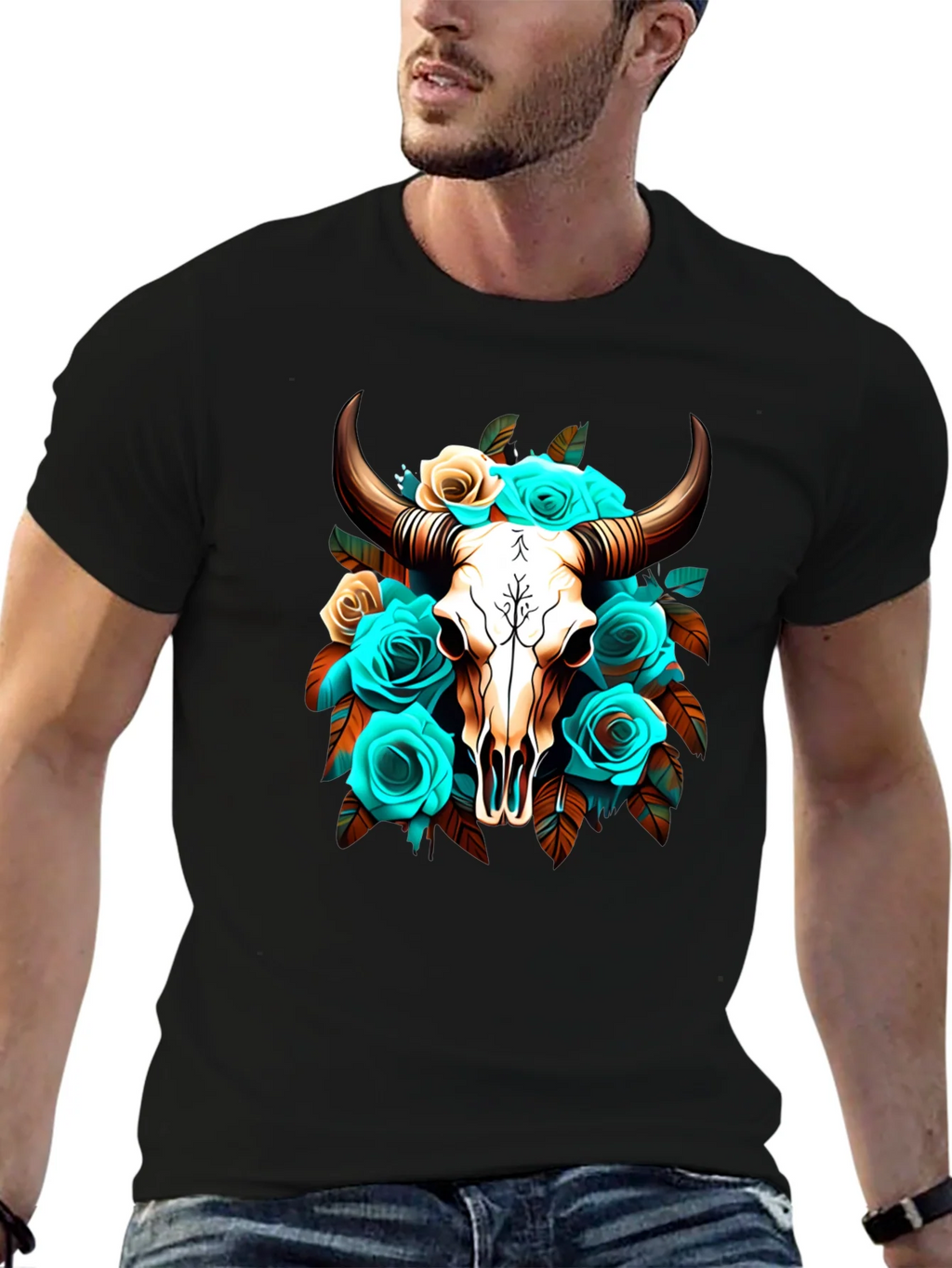 Floral Skull Graphic T-Shirt product image 6