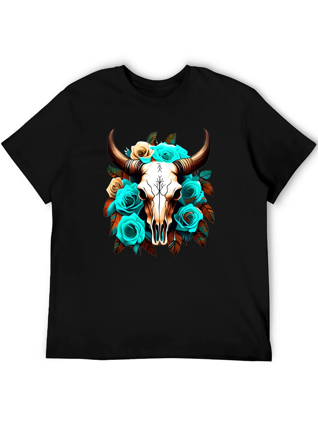 Floral Skull Graphic T-Shirt product image 5
