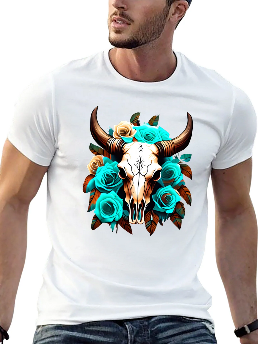 Floral Skull Graphic T-Shirt product image 12