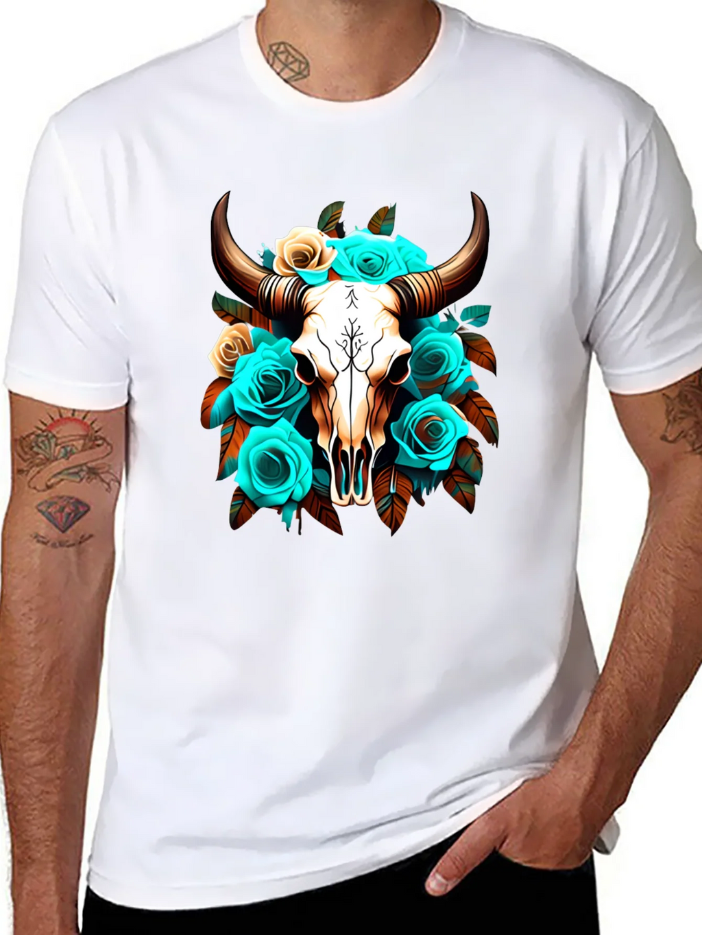 Floral Skull Graphic T-Shirt product image 7