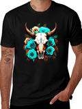 Floral Skull Graphic T-Shirt product image 1